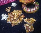 A picture of step 3 of Dryfruits Chikki.