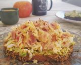 Foto del paso 3 de la receta: Tosta de aguacate y huevos revueltos con jamón cocido