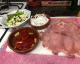 Foto del paso 1 de la receta: Rollitos de lomo rellenos de verdura y guarnición de ensalada campera