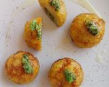 Foto del paso 11 de la receta Esferas de tortilla de patatas rellenas de pesto