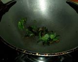 A picture of step 1 of Curry leaves chutney.