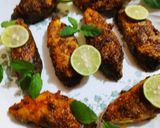 A picture of step 4 of Amritsari fried fish.