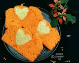 A picture of step 11 of Hidden heart cake (baked in pateela oven).