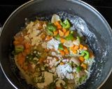 A picture of step 3 of Penne pasta in white sauce (with fresh cream and cheese).