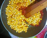 A picture of step 3 of Corn Puri Chat.