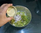 A picture of step 4 of Green Moong Dal Vada.