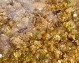 A picture of step 3 of Chana Dal Palak gravy in my style.