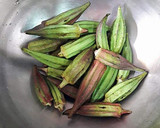 Foto del paso 1 de la receta: Okras en tempura con toque avainillado y textura de churros