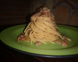 Foto del passaggio 6 della ricetta Spaghetti con castagne e guanciale umbro