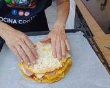 Foto del paso 3 de la receta Milhojas de Tortilla, Jamón y Queso