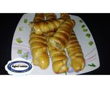 A picture of step 9 of Caterpillar bread.