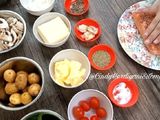Salmon steak with creamy mushroom sauce