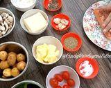 Foto langkah ke 3 dari resep Salmon steak with creamy mushroom sauce.
