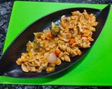 A picture of step 6 of Fussilli Arrabiata with Broccoli and Mushroom.