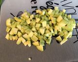 Une image de l'étape 8 de Salade de riz aux légumes,olives et pancetta grillée.