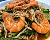 รูปขั้นตอนการทำที่ 5 ของ กุ้งผัดผักน้ำพริกเผา