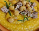 Foto del passaggio 3 della ricetta Vellutata di zucca e ceci con salsiccia
