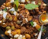 A picture of step 1 of Moussaka - quick one pan.