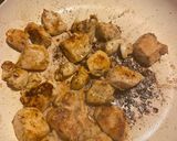 A picture of step 1 of Chicken & Peppers.