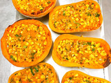 Calabaza rellena con choclo
