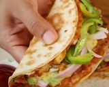 A picture of step 4 of Aloo roll.