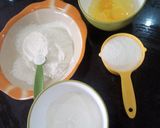 A picture of step 1 of Hot milk sponge cake.