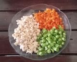 Foto langkah ke 3 dari resep Talam Talas Mix Ayam Sayur.