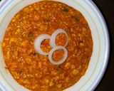 A picture of step 3 of Paneer bhurji in gravy.