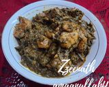 A picture of step 4 of Paalak Maat Chicken or Spinach Amaranthus Chicken.