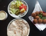 A picture of step 2 of Falafel with Tahini Sauce.
