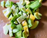 A picture of step 1 of Green Mango Soup.