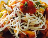 A picture of step 5 of Corn capsicum pizza bhel..!!!❤️👍.