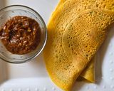 A picture of step 5 of Sattu cheela.