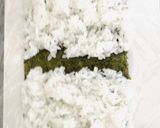 A picture of step 5 of Spam and Egg Onigiri with Tartar Sauce.