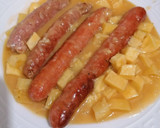 Foto del paso 7 de la receta: Salchichas frescas al vino blanco con patatas