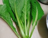 Hình bước làm 1 của món Cải xanh cuộn thịt bò