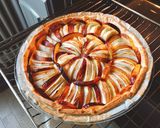 Hình bước làm 6 của món 💚 Bánh Tart Táo Xuân Đào Hạnh Nhân
