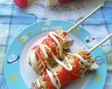 A picture of step 5 of Sausage Rolled Noodles Satay (Indonesian Street Food).