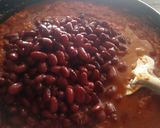 A picture of step 4 of Rajma rice with papad and onion salad.