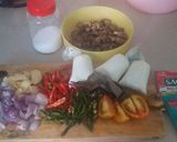 Foto langkah ke 1 dari resep Tumis jantung ayam putih telur (tidak pake minyak).