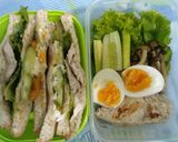 รูปขั้นตอนการทำที่ 4 ของ แซนด์วิชกับอกไก่คลีน