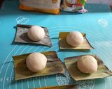 Foto langkah ke 4 dari resep Bakpao No Mixer Isi Unti Pandan.