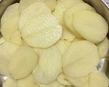 A picture of step 1 of Potato fritters aloo pakoda.