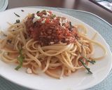 Foto del paso 5 de la receta: Tallarines rojos de carne c/ crema huancaina
