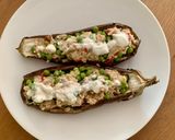 Foto del paso 5 de la receta: Berenjena rellena de mijo y guisantes