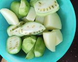 A picture of step 2 of Teasel Gourd Kakrol kakora kantola curry.