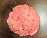 A picture of step 2 of Beet root Roti.