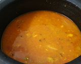 A picture of step 8 of Green moong usal.