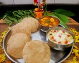 A picture of step 4 of Tutti Frutti Dryfruits Kesar Shrikhand - Puri With Rasedar Aloo Sabzi - Gudi Padwa /Ugadi Special.