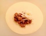 A picture of step 2 of Crispy Fried Gyoza with Natto and Cheese.